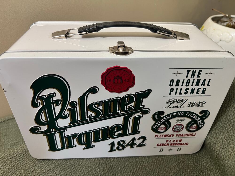Pilsner Urquell Beer Metal Lunch Box / Advertising Tin